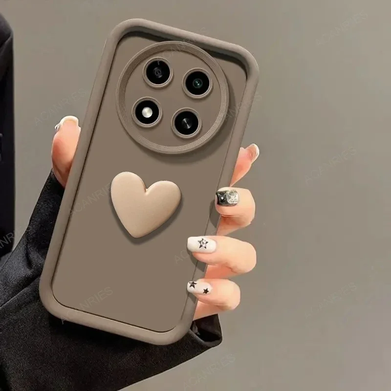 Photography Xiaomi 15 - غطاء سيليكون ثلاثي الأبعاد بتصميم قلب