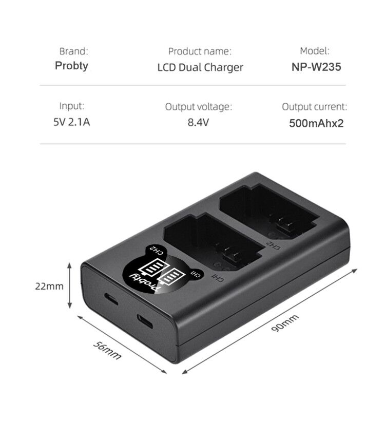 2200mAh NP-W235 NP W235 بطارية - مراجعة Camera Battery Grip وسعره